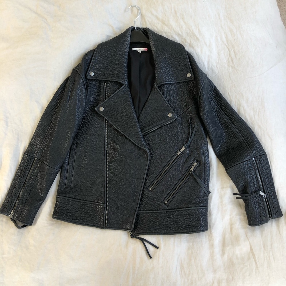 Rebecca Minkoff oversized biker leather jacket